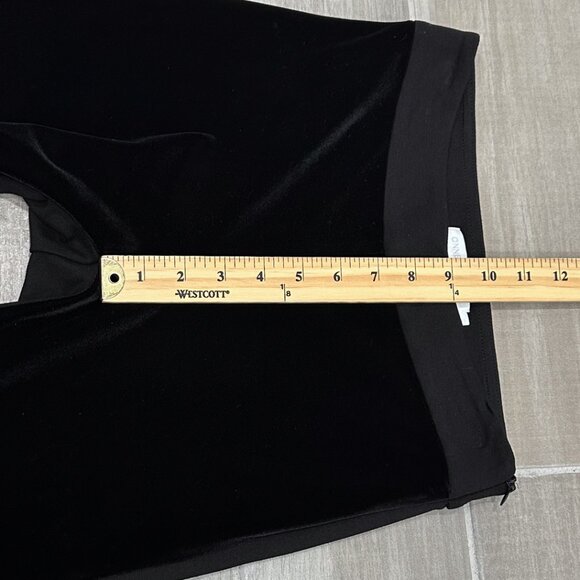 Anne Fontaine Andy Leggings Dual Material in Velvet and Milano Black Size 36 - Picture 12 of 16